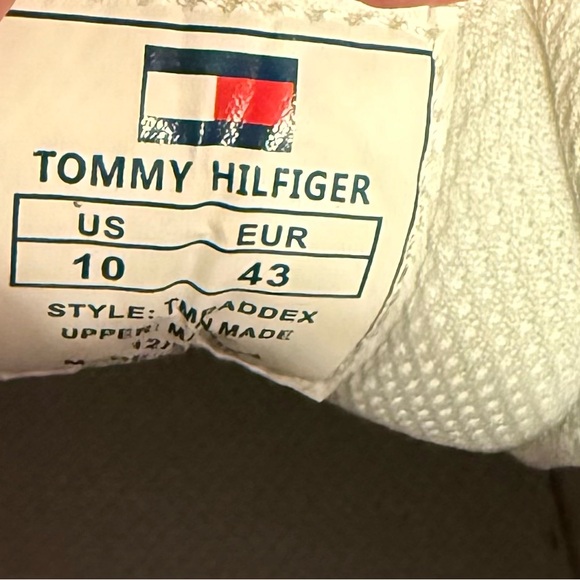 Tommy Hilfiger White and Navy Athletic Shoes - Picture 7 of 16